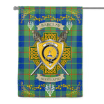 House Flag - Barclay Hunting Ancient Irish Shield Celtic Cross Tartan Garden Flag St Patrick's Day Garden Flag