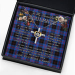 To My Beautiful Soulmate Necklace In Your Eyes I Have Found My Home Clan Maule Modem Tartan Cross Dancing Necklace