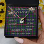 To My Beautiful Soulmate Necklace In Your Eyes I Have Found My Home Clan Morrison Tartan Wishbone Dancing Necklace