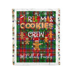 Fleece Blanket - Personalized Gift Tartan Plaid Blanket Clan McCulloch With Christmas Cookie Baking Crew Christmas Gift Fleece Blanket