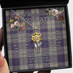 To My Beautiful Soulmate Sunflower Necklace In Your Eyes I Have Found My Home Clan Cunningham Dress Blue Tartan Jewelry For Girlfriend
