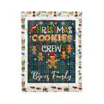 Personalized Gift Tartan Plaid Blanket Clan Byres With Christmas Cookie Baking Crew Christmas Gift Blanket, Plaid Blanket, Christmas Fleece Blanket, Christmas Blanket, Tartan Blanket, Scottish Blanket, Scotland Blanket, Family Name Blanket, Custom Blanket, Personalized Blanket