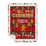 Personalized Gift Tartan Plaid Blanket Clan Seton With Christmas Cookie Baking Crew Christmas Gift Sherpa Blanket, tartan sherpa blanket,buffalo plaid sherpa blanket,christmas sherpa blanket,Christmas Throw Blanket,green plaid sherpa blanket,green sherpa blanket