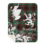Sherpa Blanket - Tartan Blanket Thistle and Lion Scottish Clan Buchan Ancient Plaid Blanket, plaid sherpa blanket queen,purple sherpa blanket,queen sherpa blanket,queen size sherpa blanket,red sherpa blanket,scottish tartan blankets,sherpa blanket,sherpa christmas blanket