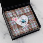 Sea Turtle Necklace Gift for My Beautiful Girlfriend Valentines Necklace Clan Anderson Ancient Tartan Blue Turtle Necklace