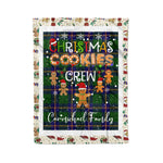 Personalized Gift Tartan Plaid Blanket Clan Carmichael Modern With Christmas Cookie Baking Crew Christmas Gift Blanket, Plaid Blanket, Christmas Fleece Blanket, Christmas Blanket, Tartan Blanket, Scottish Blanket, Scotland Blanket, Family Name Blanket, Custom Blanket, Personalized Blanket