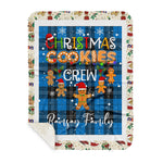 Personalized Gift Tartan Plaid Blanket Clan Ramsay Ancient With Christmas Cookie Baking Crew Christmas Gift Sherpa Blanket, tartan sherpa blanket,buffalo plaid sherpa blanket,christmas sherpa blanket,Christmas Throw Blanket,green plaid sherpa blanket,green sherpa blanket
