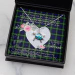 Sea Turtle Necklace Gift for My Beautiful Girlfriend Valentines Necklace Clan Lamont Tartan Blue Turtle Necklace