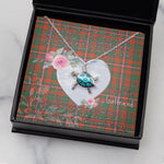 Sea Turtle Necklace Gift for My Beautiful Girlfriend Valentines Necklace Clan MacKinnon Ancient Tartan Blue Turtle Necklace