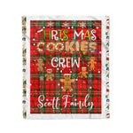 Personalized Gift Tartan Plaid Blanket Clan Scott With Christmas Cookie Baking Crew Christmas Gift Blanket, Plaid Blanket, Christmas Fleece Blanket, Christmas Blanket, Tartan Blanket, Scottish Blanket, Scotland Blanket, Family Name Blanket, Custom Blanket, Personalized Blanket