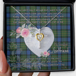 Gift For My Beautiful Girlfriend Necklace Valentine Necklace Clan MacLaren Ancient Tartan Cross Dancing Necklace Scottish Tartan Jewelry