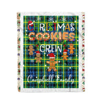 Personalized Gift Tartan Plaid Blanket Clan Campbell Of Breadalbane Ancient With Christmas Cookie Baking Crew Christmas Gift Blanket, Plaid Blanket, Christmas Fleece Blanket, Christmas Blanket, Tartan Blanket, Scottish Blanket, Scotland Blanket, Family Name Blanket, Custom Blanket, Personalized Blanket