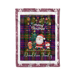 Personalized Gift Tartan Plaid Blanket Clan Donaldson With Funny Santa Snowman Reindeer Merry Christmas Fleece Blanket, Home Living Room, Plaid Blanket, Tartan Blanket, Scottish Blanket, Buffalo fleece blanket, Christmas Blanket