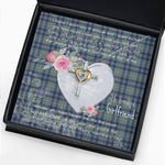 Gift For My Beautiful Girlfriend Necklace Valentine Necklace Clan Boswell Tartan Cross Dancing Necklace Scottish Tartan Jewelry