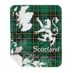 Sherpa Blanket - Tartan Blanket Thistle and Lion Scottish Clan MacAlpine Plaid Blanket, plaid sherpa blanket queen,purple sherpa blanket,queen sherpa blanket,queen size sherpa blanket,red sherpa blanket,scottish tartan blankets,sherpa blanket,sherpa christmas blanket