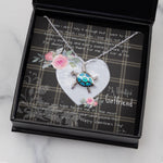 Sea Turtle Necklace Gift for My Beautiful Girlfriend Valentines Necklace Clan Eternity Tartan Blue Turtle Necklace
