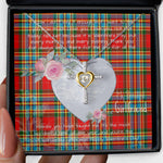 Gift For My Beautiful Girlfriend Necklace Valentine Necklace Clan Chattan Modern Tartan Cross Dancing Necklace Scottish Tartan Jewelry