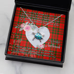 Sea Turtle Necklace Gift for My Beautiful Girlfriend Valentines Necklace Clan Livingstone Modern Tartan Blue Turtle Necklace