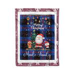 Personalized Gift Tartan Plaid Blanket Clan Maule Modem With Funny Santa Snowman Reindeer Merry Christmas Fleece Blanket, Home Living Room, Plaid Blanket, Tartan Blanket, Scottish Blanket, Buffalo fleece blanket, Christmas Blanket