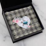 Sea Turtle Necklace Gift for My Beautiful Girlfriend Valentines Necklace Clan Menzies Ancient Tartan Blue Turtle Necklace