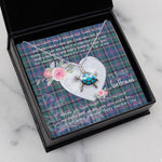 Sea Turtle Necklace Gift for My Beautiful Girlfriend Valentines Necklace Clan Cooper Tartan Blue Turtle Necklace