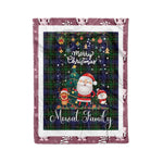 Personalized Gift Tartan Plaid Blanket Clan Mowat With Funny Santa Snowman Reindeer Merry Christmas Fleece Blanket, Home Living Room, Plaid Blanket, Tartan Blanket, Scottish Blanket, Buffalo fleece blanket, Christmas Blanket