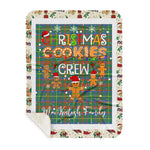Personalized Gift Tartan Plaid Blanket Clan MacKintosh Hunting With Christmas Cookie Baking Crew Christmas Gift Sherpa Blanket, tartan sherpa blanket,buffalo plaid sherpa blanket,christmas sherpa blanket,Christmas Throw Blanket,green plaid sherpa blanket,green sherpa blanket