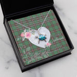 Sea Turtle Necklace Gift for My Beautiful Girlfriend Valentines Necklace Clan MacKinnon Hunting Ancient Tartan Blue Turtle Necklace