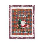 Personalized Gift Tartan Plaid Blanket Clan Robertson Ancient With Funny Santa Snowman Reindeer Merry Christmas Fleece Blanket, Home Living Room, Plaid Blanket, Tartan Blanket, Scottish Blanket, Buffalo fleece blanket, Christmas Blanket