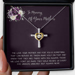 To Daughter loss of mom necklace gift, mother passing, loss of mother, sympathy In Memory Of Your Mother's Day Cross Necklace