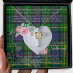 Gift For My Beautiful Girlfriend Necklace Valentine Necklace Clan Tait Tartan Cross Dancing Necklace Scottish Tartan Jewelry