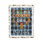 Personalized Gift Tartan Plaid Blanket Clan Clark With Christmas Cookie Baking Crew Christmas Gift Blanket, Plaid Blanket, Christmas Fleece Blanket, Christmas Blanket, Tartan Blanket, Scottish Blanket, Scotland Blanket, Family Name Blanket, Custom Blanket, Personalized Blanket