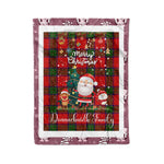Personalized Gift Tartan Plaid Blanket Clan Donnachaidh Robertson With Funny Santa Snowman Reindeer Merry Christmas Fleece Blanket, Home Living Room, Plaid Blanket, Tartan Blanket, Scottish Blanket, Buffalo fleece blanket, Christmas Blanket
