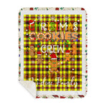 Personalized Gift Tartan Plaid Blanket Clan Jardine Yellow With Christmas Cookie Baking Crew Christmas Gift Sherpa Blanket, tartan sherpa blanket,buffalo plaid sherpa blanket,christmas sherpa blanket,Christmas Throw Blanket,green plaid sherpa blanket,green sherpa blanket