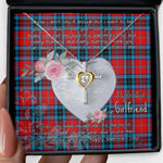 Gift For My Beautiful Girlfriend Necklace Valentine Necklace Clan MacTavish Tartan Cross Dancing Necklace Scottish Tartan Jewelry