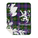 Sherpa Blanket - Tartan Blanket Thistle and Lion Scottish Clan Blair Plaid Blanket, plaid sherpa blanket queen,purple sherpa blanket,queen sherpa blanket,queen size sherpa blanket,red sherpa blanket,scottish tartan blankets,sherpa blanket,sherpa christmas blanket