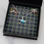 Sea Turtle Necklace To My Beautiful Soulmate Necklace In Your Eyes I Have Found My Home Clan Davidson of Tulloch Dress Tartan Blue Turtle Necklace