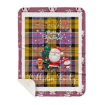 Personalized Gift Tartan Plaid Blanket Clan Culloden With Funny Santa Snowman Reindeer Merry Christmas Gift Sherpa Blanket, blue plaid sherpa blanket,blue tartan sherpa blanket,Buchan,buffalo plaid sherpa blanket,christmas sherpa blanket,Christmas Throw Blanket