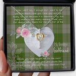 Gift For My Beautiful Girlfriend Necklace Valentine Necklace Clan Cunningham Dress Green Tartan Cross Dancing Necklace Scottish Tartan Jewelry