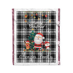 Personalized Gift Tartan Plaid Blanket Clan Menzies Modern With Funny Santa Snowman Reindeer Merry Christmas Fleece Blanket, Home Living Room, Plaid Blanket, Tartan Blanket, Scottish Blanket, Buffalo fleece blanket, Christmas Blanket