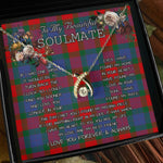 To My Beautiful Soulmate Necklace In Your Eyes I Have Found My Home Clan Mar Tartan Wishbone Dancing Necklace