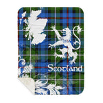 Sherpa Blanket - Tartan Blanket Thistle and Lion Scottish Clan MacKenzie Modern Plaid Blanket, plaid sherpa blanket queen,purple sherpa blanket,queen sherpa blanket,queen size sherpa blanket,red sherpa blanket,scottish tartan blankets,sherpa blanket,sherpa christmas blanket