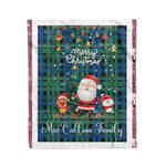 Personalized Gift Tartan Plaid Blanket Clan MacCallum Ancient With Funny Santa Snowman Reindeer Merry Christmas Fleece Blanket, Home Living Room, Plaid Blanket, Tartan Blanket, Scottish Blanket, Buffalo fleece blanket, Christmas Blanket
