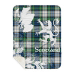 Sherpa Blanket - Tartan Blanket Thistle and Lion Scottish Clan Gordon Dress Ancient Plaid Blanket, plaid sherpa blanket queen,purple sherpa blanket,queen sherpa blanket,queen size sherpa blanket,red sherpa blanket,scottish tartan blankets,sherpa blanket,sherpa christmas blanket