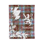 Scotstee Shop Tartan Plaid Fleece Blankets Thistle and Lion Scottish Clan Anderson Ancient Plaid Blanket