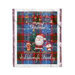 Personalized Gift Tartan Plaid Blanket Clan Edinburgh With Funny Santa Snowman Reindeer Merry Christmas Fleece Blanket, Home Living Room, Plaid Blanket, Tartan Blanket, Scottish Blanket, Buffalo fleece blanket, Christmas Blanket