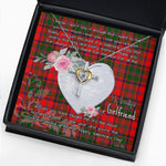 Gift For My Beautiful Girlfriend Necklace Valentine Necklace Clan Stewart of Appin Tartan Cross Dancing Necklace Scottish Tartan Jewelry