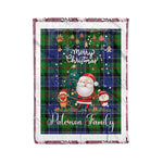 Personalized Gift Tartan Plaid Blanket Clan Paterson With Funny Santa Snowman Reindeer Merry Christmas Fleece Blanket, Home Living Room, Plaid Blanket, Tartan Blanket, Scottish Blanket, Buffalo fleece blanket, Christmas Blanket