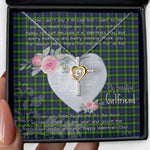 Gift For My Beautiful Girlfriend Necklace Valentine Necklace Clan Gordon Modern Tartan Cross Dancing Necklace Scottish Tartan Jewelry