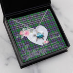 Sea Turtle Necklace Gift for My Beautiful Girlfriend Valentines Necklace Clan Hunter of Peeblesshire Tartan Blue Turtle Necklace